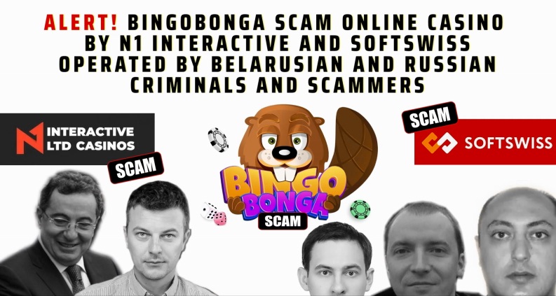 Bingobonga Casino, scam by softswiss NV and softswiss